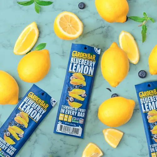 Miniatura 3 de Garden Bar Blueberry Lemon Fruit Cecina de cuero de fruta natural saludable Sin gluten, sin OMG, aperitivo alto en fibra 12