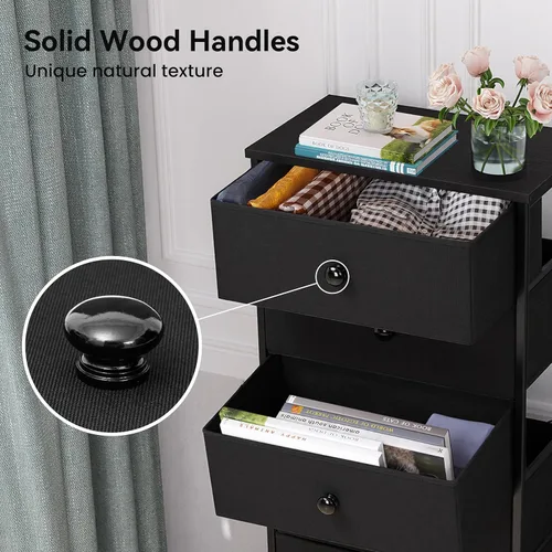 Miniatura 6 de Crestlive Products Cajonera alta, torre de almacenamiento de 7 cajones de tela, cómodas - Unidad organizadora vertical para dormitorio, pasillo