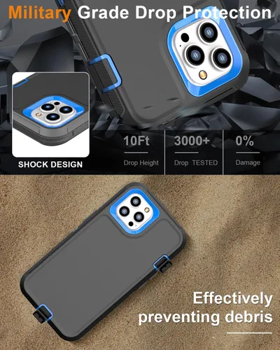 Miniatura 3 de Funda diseñada para iPhone 11 Pro Max [protección resistente 3 en 1 de cuerpo completo] con 2 protectores de pantalla, funda protectora resistente