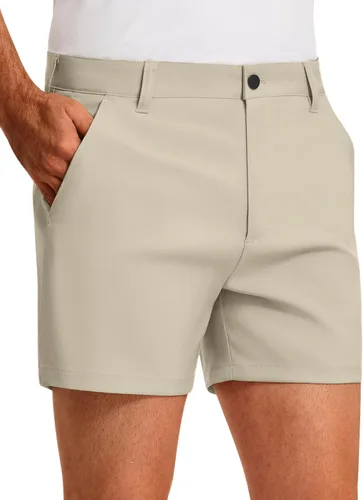 Miniatura 14 de PULI Pantalones cortos de golf para hombre, entrepierna de 5 pulgadas, ajuste relajado, elástico, ligero, casual, viajes, secado rápido, pantalones