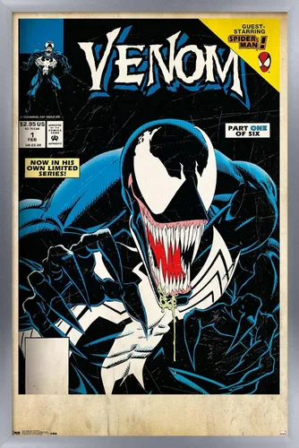 Miniatura 10 de Trends International Marvel Comics Venom - Póster de pared con cubierta protectora letal #1, 14.725 x 22.375 pulgadas, versión enmarcada de madera