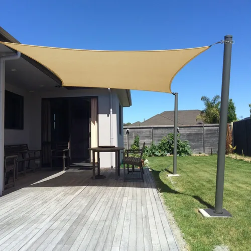 Miniatura 4 de TANG Abrazadera de anillo en D de 3 pulgadas para toldo de vela, poste de soporte de toldo resistente, postes de soporte de toldo de acero gris