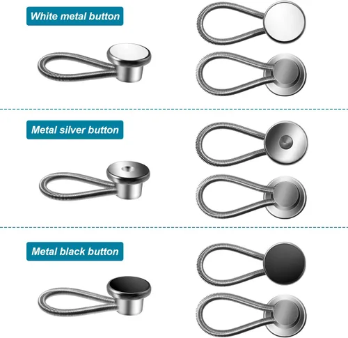 Miniatura 4 de WILLBOND 24 extensores de cuello para camisas de hombre, botón elástico para alivio del cuello, extensor ajustado para camisas de vestir, pantalones