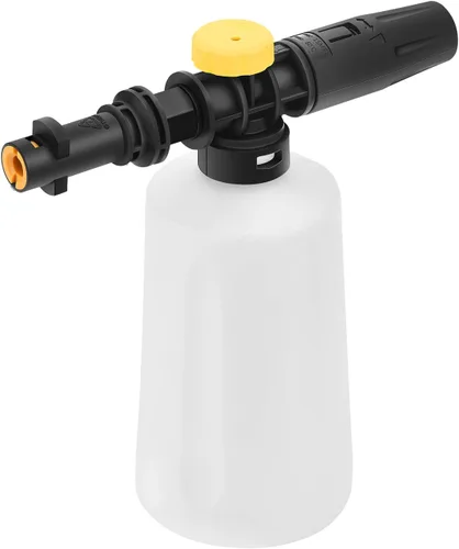 FUNTECK Lanza de cañón de espuma compatible con lavadora a presión Karcher K2/K3/K4/K5/K6/K7, dispensador de jabón ajustable para limpieza de