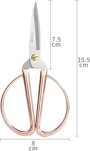 Miniatura 2 de Tijeras de costura de acero inoxidable de 6 pulgadas, tijeras afiladas para bordado, costura, manualidades, trabajo de arte y uso diario para el Oro