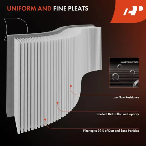 Miniatura 4 de A-Premium Filtro de aire de motor de 2 piezas compatible con Nissan D21 Pickup, Frontier, Pickup, Xterra 1990-2004, L4 2.4L, repuesto # 16546-86G00