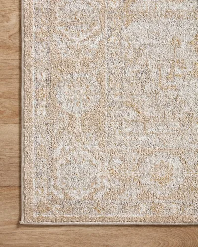 Miniatura 6 de Loloi Odette Collection ODT-05 - Alfombra decorativa beige y plateada de 2 pies y 3 pulgadas x 3 pies y 10 pulgadas