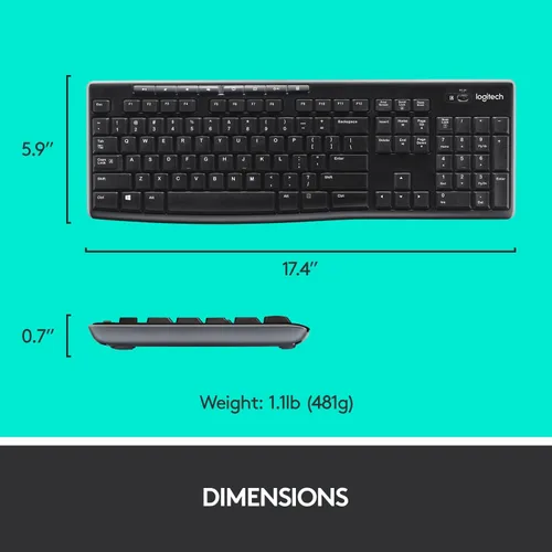 Miniatura 2 de Logitech Combo inalámbrico MK270, dispositivos compatibles-computadora personal, paquete de 4