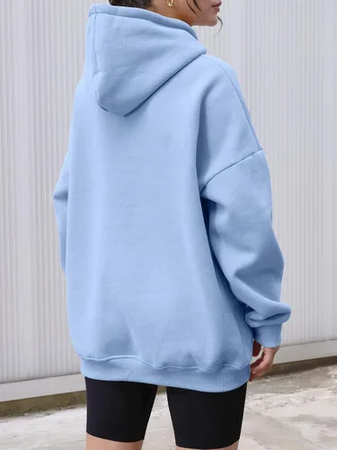 Miniatura 4 de AUTOMET Sudaderas con capucha para mujer, de gran tamaño, forro polar, casual, manga larga, holgada, ligera, ropa de otoño 2023
