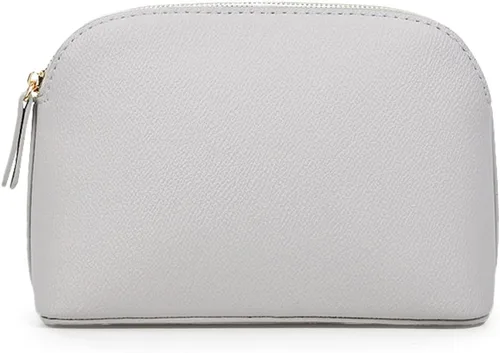 Miniatura 9 de Bolsa de maquillaje portátil para mujer, pequeña bolsa de cosméticos de piel sintética, bolsa de viaje con cremallera, bolsa de cosméticos para Beige