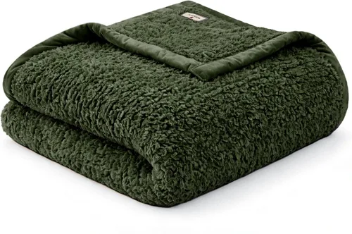 Miniatura 18 de Woolrich Burlington Manta Bereber súper suave, cobertura acogedora y ligera con ribete de terciopelo lujoso, colcha moderna y elegante para todas