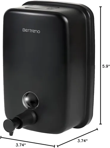 Miniatura 5 de Dispensador de jabón comercial para montaje en pared, dispensadores de jabón de acero inoxidable, bomba manual líquida antifugas, dispensador
