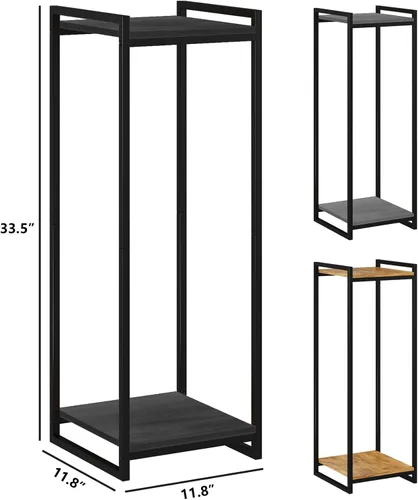 Miniatura 2 de Soporte para plantas de 2 niveles para interiores, estante moderno de 34 pulgadas de alto, organizador de macetas de esquina para sala de estar