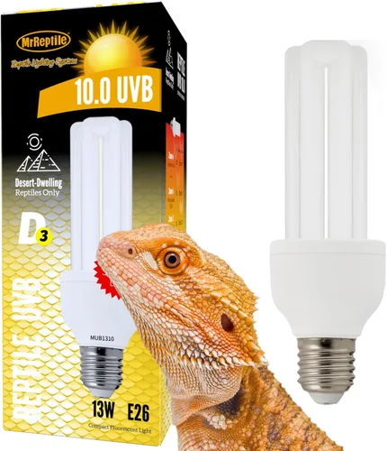 Miniatura 7 de MRREPTILE Luz de reptil UVB, 13 W 5.0 UVB para reptiles, luz de reptiles UVA UVB, lámpara UVB para reptiles tropicales, serpiente camaleón, lagarto