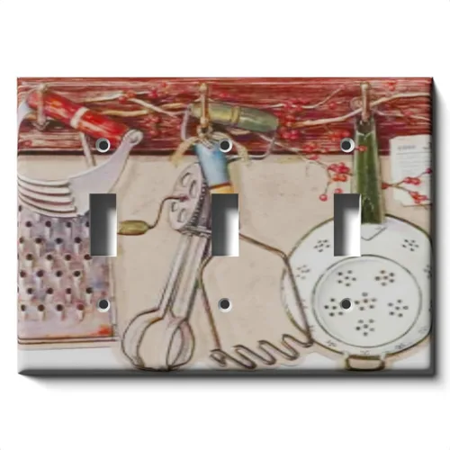 Miniatura 13 de Dos interruptores/una placa de receptáculo dúplex - Utensilios de cocina Combo de dos palancas/dúplex simple