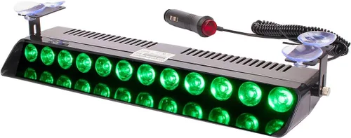 Miniatura 10 de Luz Estroboscópica de Destello LED Azul de Advertencia de Emergencia con 12 LED, Ventosa para Salpicadero Interior, Techo, Parabrisas, Salpicadero