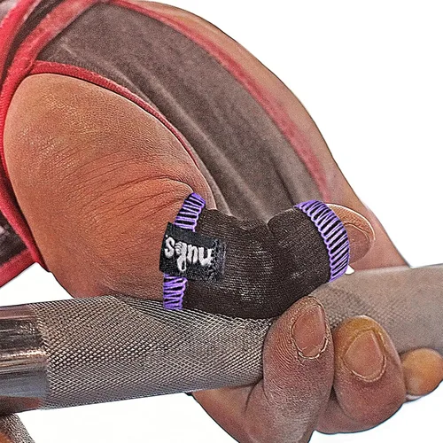 Miniatura 11 de JerkFit Nubs - Protector de pulgares para agarre de gancho, sin látex, reutilizable, lavable, para evitar callos, ampollas y lágrimas, para Negro
