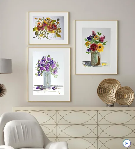 Miniatura 2 de Tarjeta Florales pintadas a mano