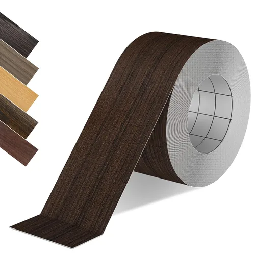 Miniatura 14 de Bandas de borde de PVC negro, rollo de 1 1/2 "x 10 pies - Borde flexible pre-pegado