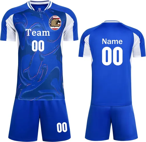 Camisetas de fútbol personalizadas para niños, hombres y mujeres, camiseta y pantalones cortos de fútbol personalizados, uniformes de fútbol de