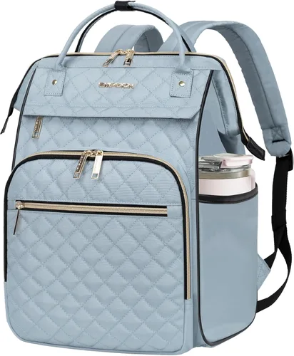 Miniatura 11 de EMPSIGN Mochila para laptop de 15.6 pulgadas para mujer, bolsa de trabajo de negocios, repelente al agua, mochila informal con puerto USB