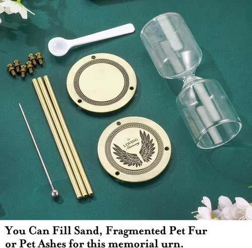 Miniatura 5 de Urna mediurma de reloj de arena para cenizas para cenizas para hombres y mujeres, urna de cremación para cenizas, urna conmemorativa de recuerdo