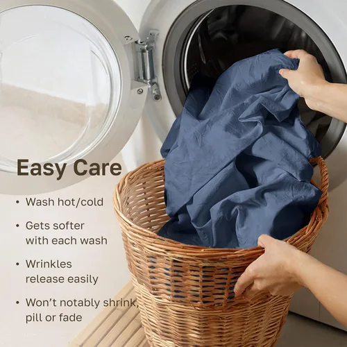 Miniatura 7 de California Design Den Juego de sábanas tamaño King, 100% algodón, sábanas lujosas de 600 hilos con bolsillo profundo, ropa de cama duradera con 16