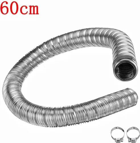 Miniatura 8 de 1 paquete de tubo de escape de 22 mm/24 mm de 60 cm/100/200 cm de doble capa para calefacción de aire y diésel con silenciador de escape y tapa