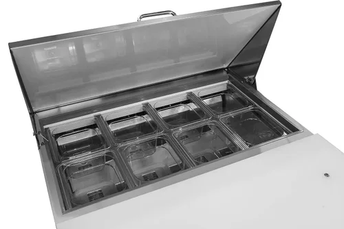Miniatura 6 de FSE Mesa de preparación comercial refrigerada de una sola puerta de 27.5 pulgadas, 6 pies cúbicos, acero inoxidable, 115 V