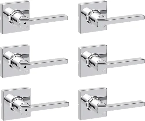 Miniatura 41 de Kwikset Casey - Manija de puerta de paso interior, palanca para puertas de armario y pasillo, manija reversible sin bloqueo, negro mate