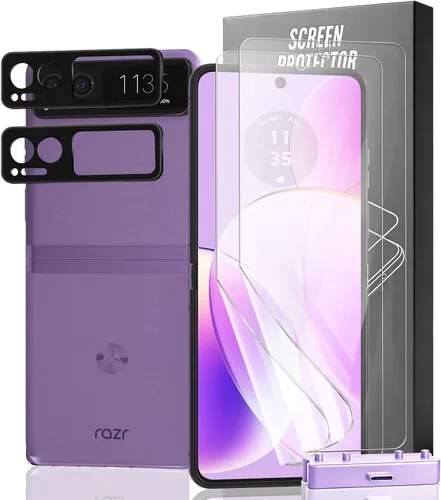 Miniatura 14 de Paquete de 3+2 protectores de pantalla de vidrio templado para teléfono (2a) / (2a) Plus con protector de lente de cámara, dureza 9H, película
