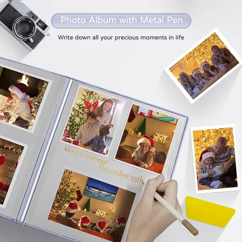 Miniatura 5 de Popotop Álbum de fotos grande autoadhesivo 4 x 6, 5 x 7, 8 x 10, álbum de recortes DIY, libro de fotos, regalos para mamá, familia, bebé y boda