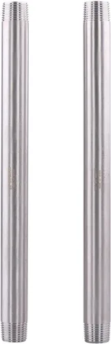 Miniatura 11 de 1/2" X 1/2" NPT Macho NPT Acero Inoxidable 304 Acoplamiento De Tubo De Acoplamiento De Acoplamiento De Tubo De Montaje 4" Longitud