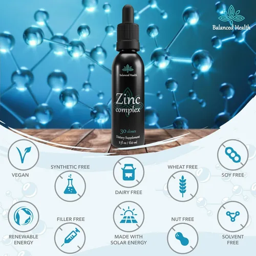 Miniatura 8 de Complejo de zinc: 30 porciones, 2 onzas, sabor a menta, gotas de sulfato de zinc iónico líquido vegano más minerales traza para apoyo diario