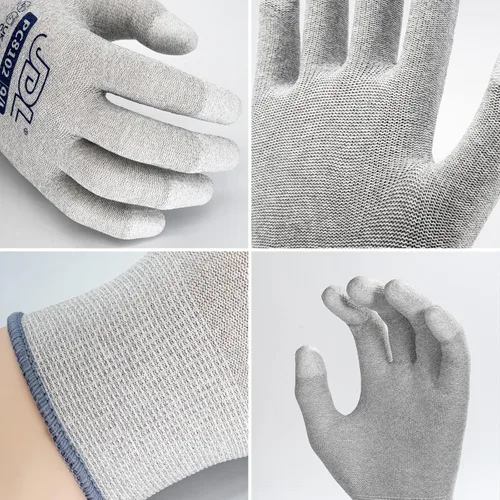 Miniatura 3 de JDL Guantes de trabajo ESD, guantes antiestáticos para construcción de PC, instalación y reparación de computadoras, guantes de fibra de carbono