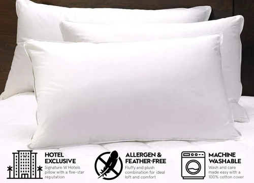 Miniatura 2 de Almohada alternativa de plumón, almohada hipoalergénica, tamaño Queen (20 x 30 pulgadas)