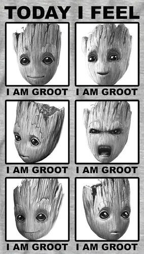 Miniatura 2 de Marvel Men's Guardians of The Galaxy I Am Groot Cute Face T-Shirt