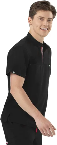 Miniatura 3 de Mediclo Camisa médica para hombre Skye Banded Collar Camisa con bolsillos en el pecho Eco Friendly Sustainable FYSEL Tela Workwear