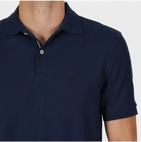 Miniatura 3 de Nautica playera polo clásica de mangas cortas, color sólido, para hombre