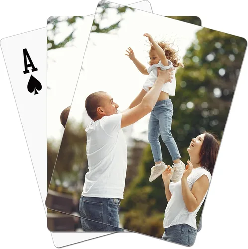 Miniatura 8 de Cartas de juego con fotos personalizadas: cartas personalizadas con fotos, para fiestas, bodas y más (estilo 6 (6 fotos))