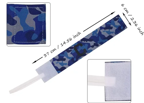 Miniatura 2 de ONLYKXY Captain Armbands 6x37CM/2.36x14.56 pulgadas Ajustable Líder Brazalete para Fútbol Baloncesto Voleibol Escuela Equipo Competición Entrenador