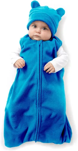 Miniatura 6 de Cuddle Club Saco de dormir de forro polar para bebé, manta para bebé, saco de dormir y sombrero para recién nacido