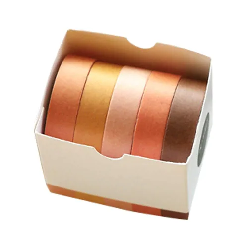 Washi - Juego de 5 rollos de cinta adhesiva decorativa para manualidades, álbumes de recortes, manualidades, cintas de envoltura de regalos (otoño)