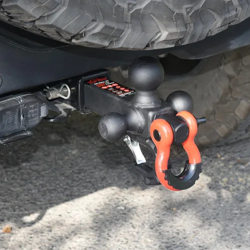 Miniatura 5 de TOPTOW Enganche de remolque de tres bolas con bolas de enganche triple negro mate de 1-7/8 pulgadas, 2 pulgadas, 2-5/16 pulgadas, multiajuste