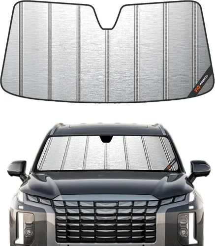 Pigenius Parasol de parabrisas para Hyundai Palisade 2020-2025, acabado plateado metálico