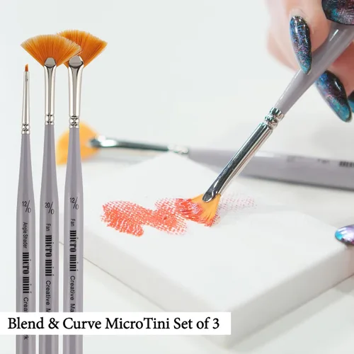Miniatura 26 de Creative Mark Juego de 30 pinceles de pintura con microdetalles, mini pinceles para acrílico, acuarela, óleo, cara, uñas, pintura a escala y dibujo