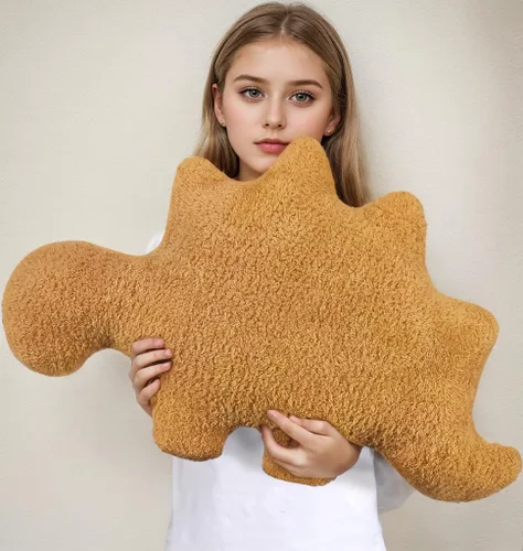 Almohada grande de estegosaurio de pepita de dinosaurio de 24 pulgadas, pepita de pollo, decoración de fiesta temática de dinosaurio, regalo de