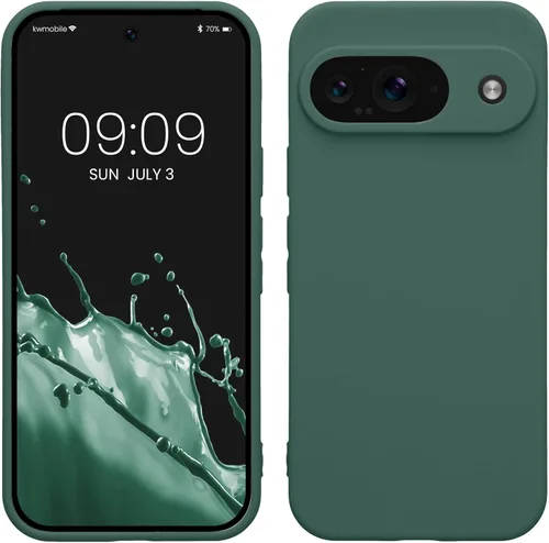 Miniatura 122 de kwmobile Funda compatible con Google Pixel 9 Pro - Funda protectora delgada de TPU para teléfono - Acabado mate suave - Negro mate