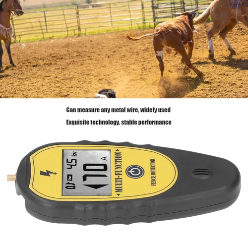 Miniatura 5 de Probador de valla digital de 15 KV, probador de valla eléctrica, voltímetro de valla, probador de voltaje con pantalla LCD, buscador de fallas