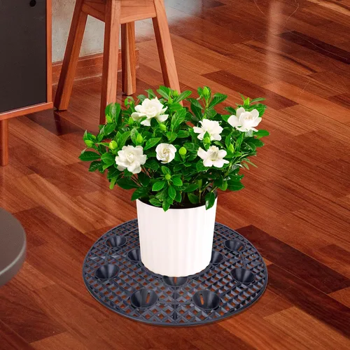 Miniatura 5 de Paquete de 6 elevadores grandes de 15 pulgadas para macetas, soportes resistentes para plantas, platillo para evitar la pudrición y daños en patio